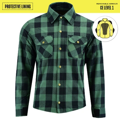 Johnny Reb Mens Waratah Protective Shirt - Green/Black