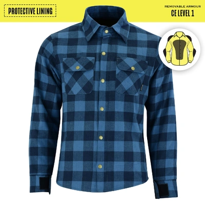 Johnny Reb Mens Waratah Protective Shirt - Blue/Black