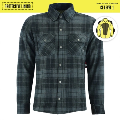 Johnny Reb Mens Nullabor Protective Shirt - Grey/Black