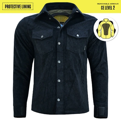 Johnny Reb Mens Corduroy Protective Shirt - Black