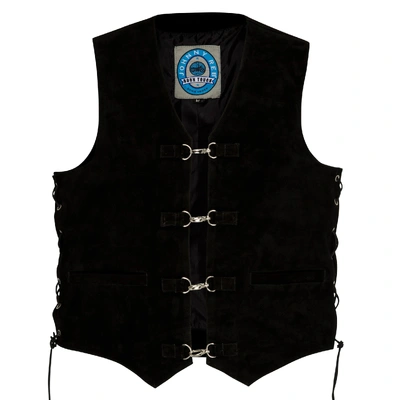 Johnny Reb Mens Longreach Suede Vest - Black