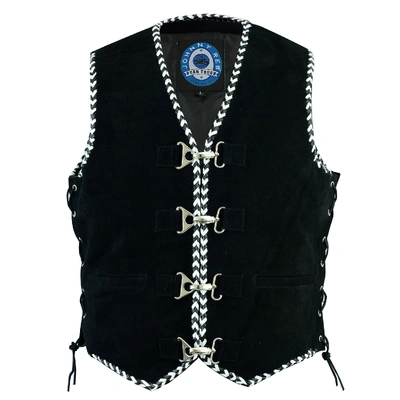Johnny Reb Mens Springbrook Suede Vest - Black