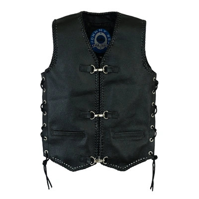 Johnny Reb Kids Capricorn Leather Vest - Black