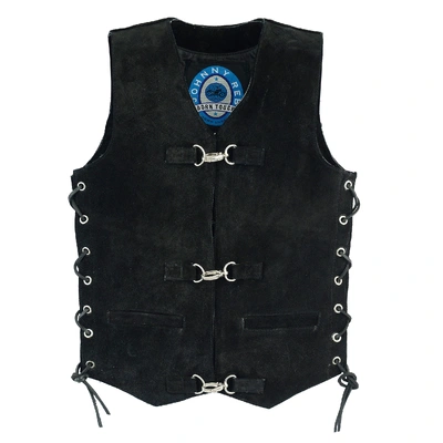 Johnny Reb Kids Longreach Suede Vest - Black