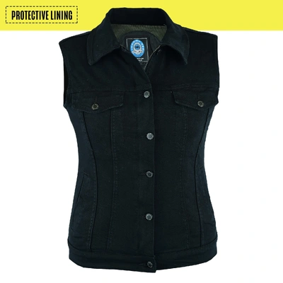 Johnny Reb Womens Glenbrook Protective Denim Vest - Black