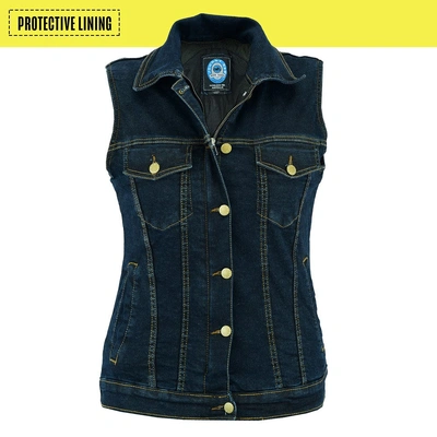 Johnny Reb Womens Glenbrook Protective Denim Vest - Blue