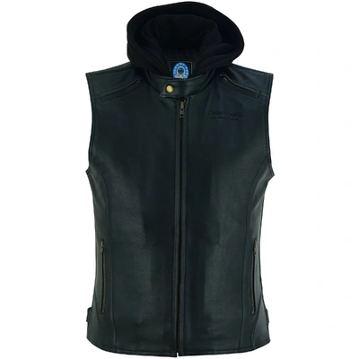 Johnny Reb Mens Hawkesbury Leather Vest - Black
