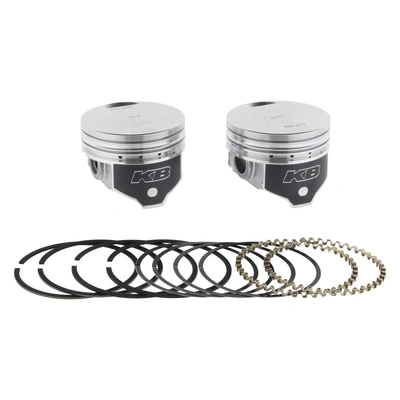 +.010in. Flat Top Pistons with 8.6:1 Compression Ratio. Fits Big Twin 1984-1999 with Evo Engine
