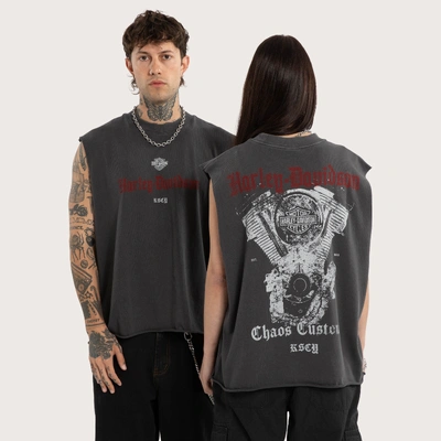 Harley-Davidson x KSCY Cylinders Mechanic Muscle Tee - Pigment Black