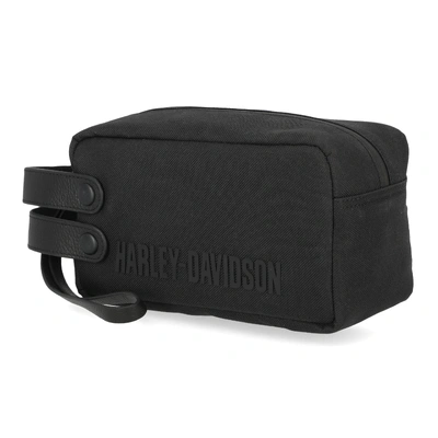 Harley-Davidson Modular Fabric Genuine Leather Trim Toiletry Bag