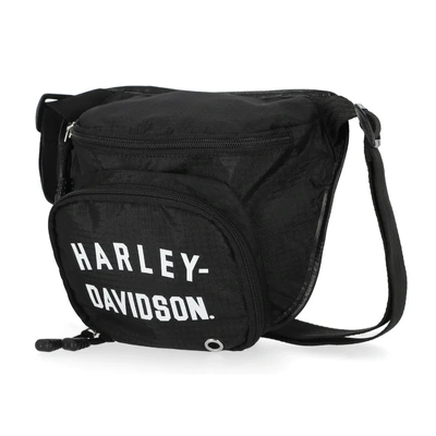 Harley-Davidson Deluxe Nylon Bumbag - Adjustable Waistband - Black