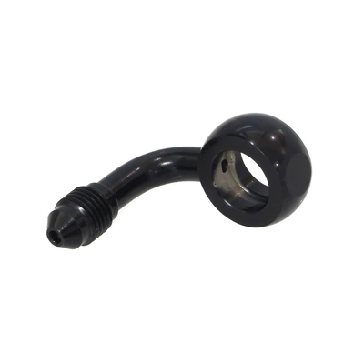 Magnum True 12mm ID 90 Degree Banjo  Male #3 End - Black