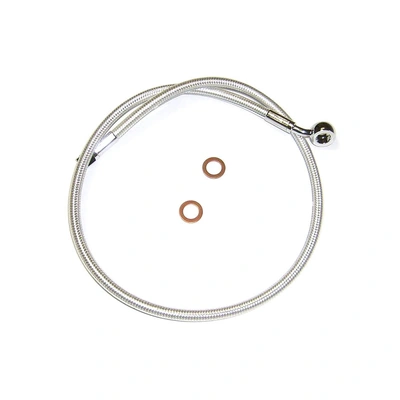 Magnum Upper Front Brake Line with 10mm x 180 Degree Banjo - 26&#39;&#39; - Sterling Chromite