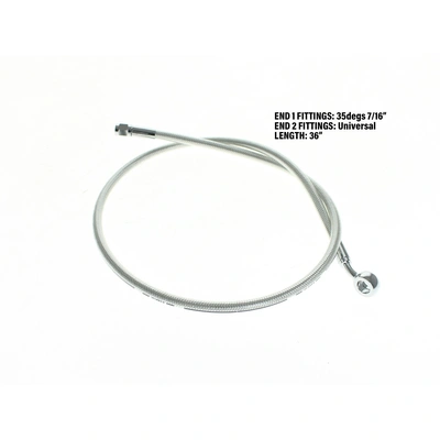 Magnum Upper Front Brake Line with 7/16in x 35 Degree Banjo - 36&#39;&#39; - Sterling Chromite
