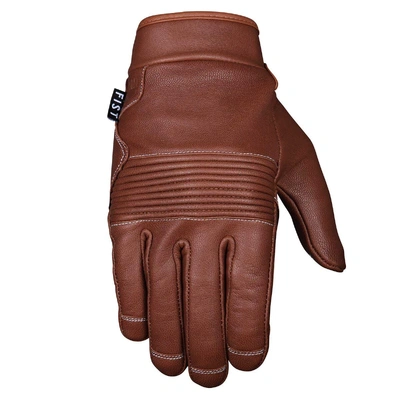 Fist Road Warrior Leather Motorcycle Gloves - Tan