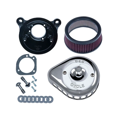 S&amp;S Cycle Mini Teardrop Air Cleaner Kit - Chrome