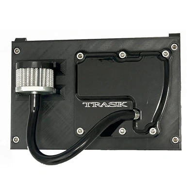 CheckM8 Vented Transmission Top Cover - Black. Fits Milwaukee-Eight 2017up