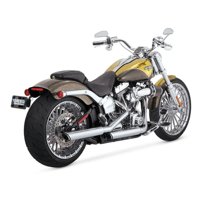 Vance &amp; Hines Pcx Twin Slash 3In S/O Chr Softail 07-17 Fxst/B/S/C, Flstc, Flstnse, Rocker / Breakout 14-17 (Was V16835)
