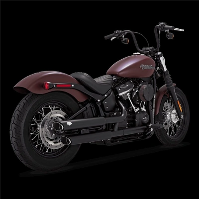 Vance &amp; Hines Twin Slash 3In Slip-Ons Pcx Black Softail 18-24 (Exc Fxfb/Flde/Flhc-All) (Was V46875) [Spc01]