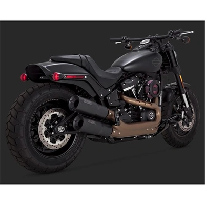 Vance &amp; Hines Hi-Output S/O Blk Softail 18-20 Fatbob