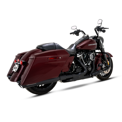 Vance &amp; Hines Twin Slash Round Slip-Ons Black Touring 17-24
