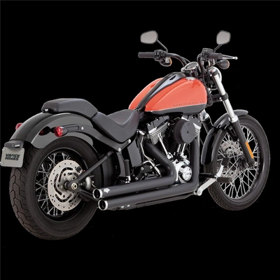 Vance &amp; Hines Bigshot Staggered PCX Exhaust - Softail 18-24 EXCL FXDR/FXBR/FLFB - Black