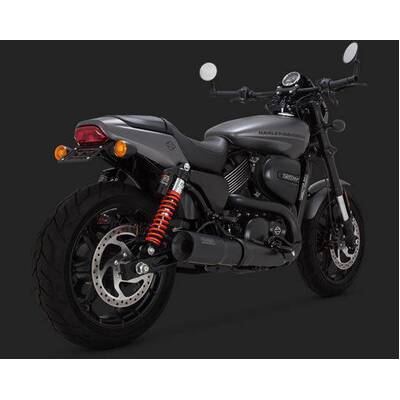 Vance &amp; Hines Hi Output Street 500/750 &amp; Street Rod Black Slip-On