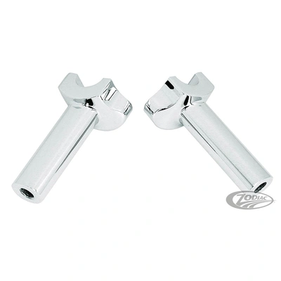 Zodiac Handlebar Risers - FXWG Straight - Chrome